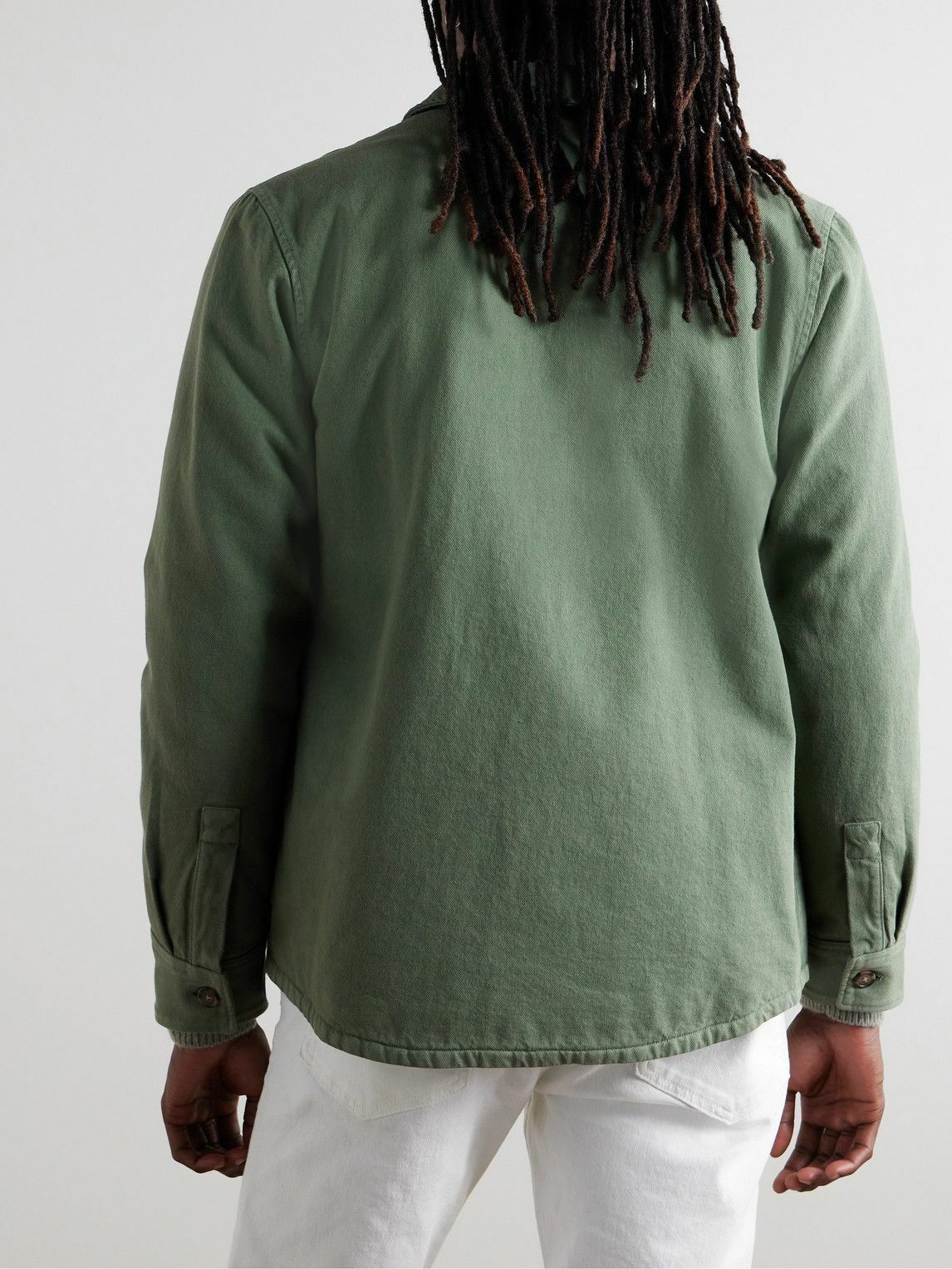 A.P.C. - Alessio Padded Cotton-Twill Shirt Jacket - Green A.P.C.