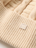 Acne Studios - Logo-Jacquard Cable-Knit Wool-Blend Beanie
