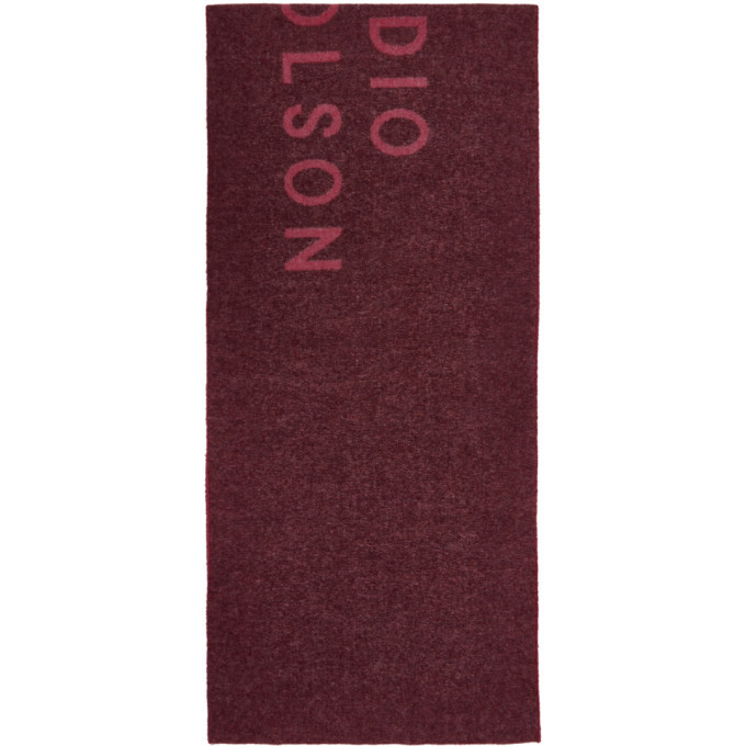 Studio Nicholson Pink Wool The Logo Scarf Studio Nicholson 