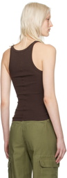 Re/Done Brown Hanes Edition Tank Top
