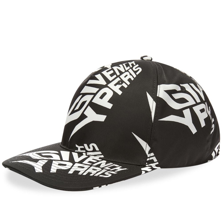 Photo: Givenchy Extreme Logo Curved Peak Cap Black & White