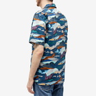 Paul Smith Men's Abstract Vacation Shirt in Blue