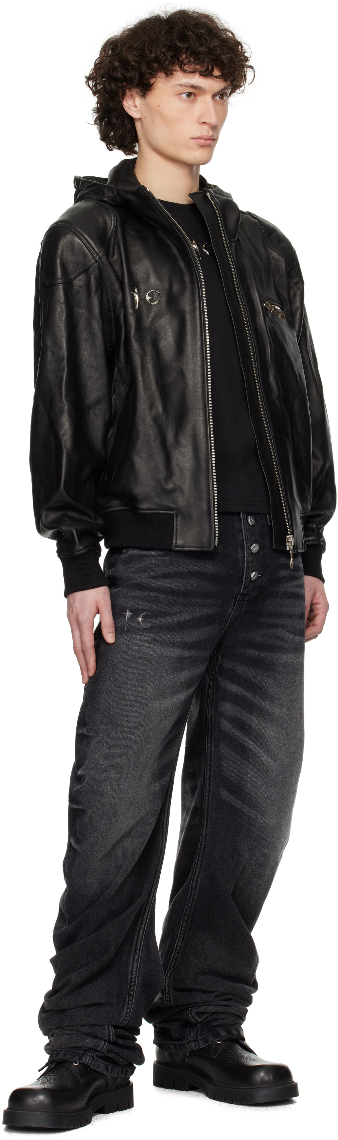 Thug Club Black Slim Rock Leather Jacket Thug Club