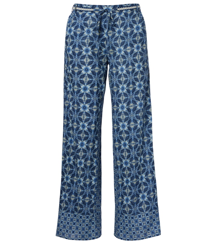 Photo: Velvet Kendra printed cotton wide-leg pants