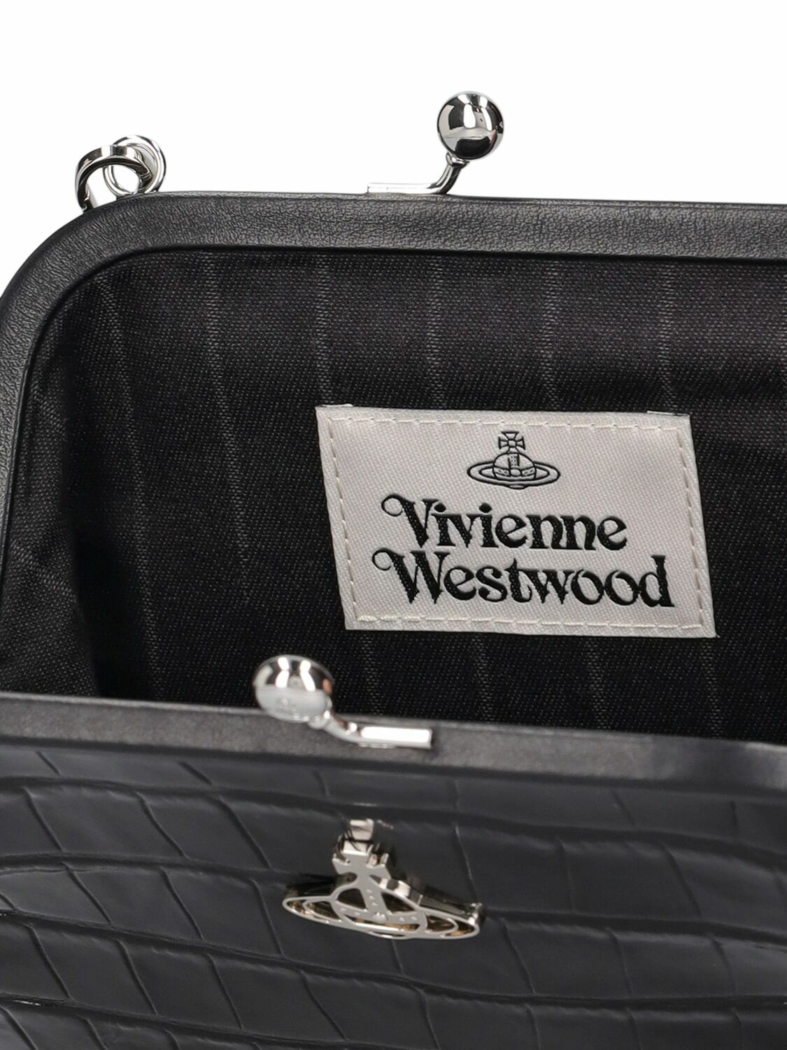 VIVIENNE WESTWOOD - Vivienne's Croc Embossed Leather Clutch