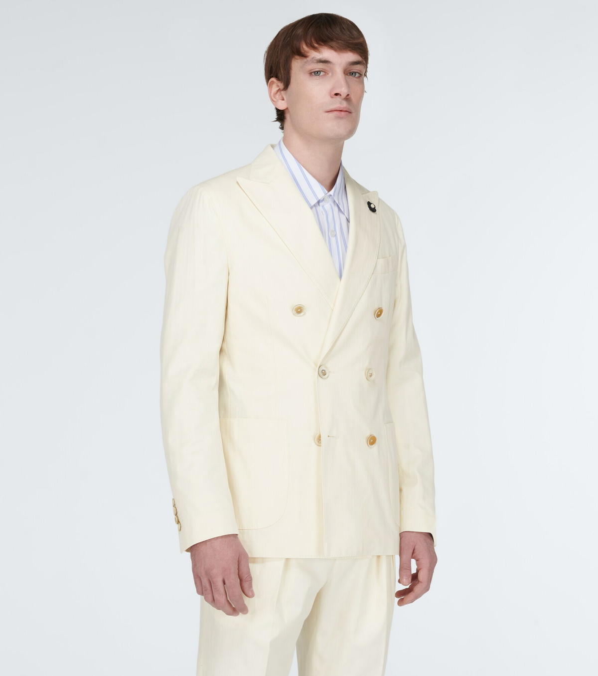 Lardini - Double-breasted cotton suit Lardini