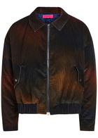 The Elder Statesman Ombre Quilted Corduroy Jacket Dark Blue