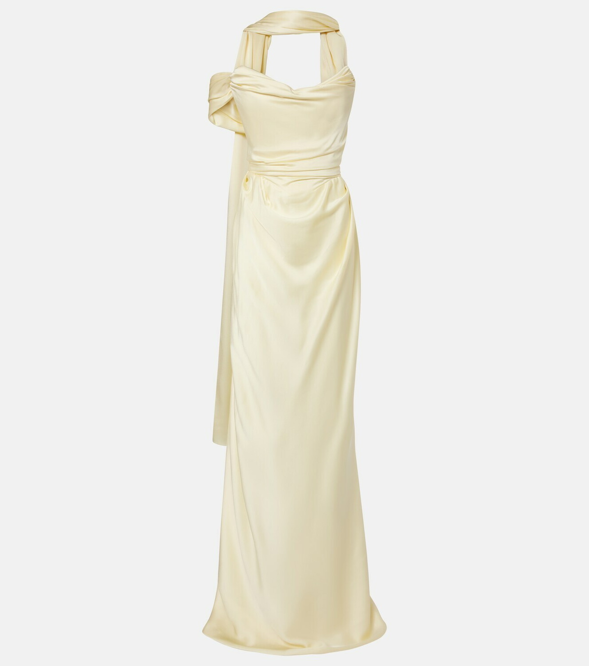 Vivienne Westwood Nova Vixen scarf-detail satin bustier gown