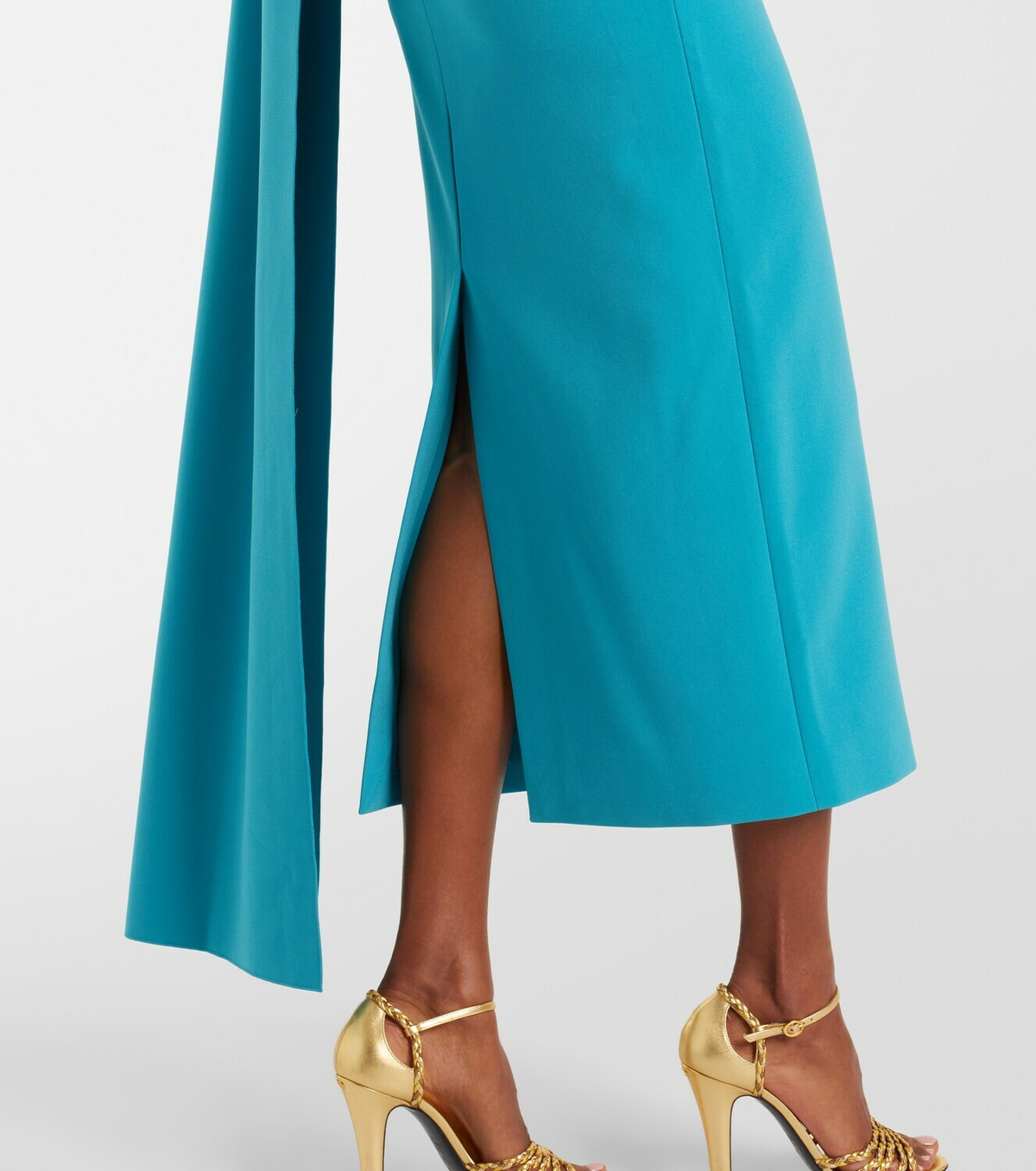 Roksanda Maite caped crêpe midi dress