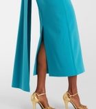 Roksanda Maite caped crêpe midi dress