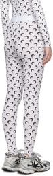 Marine Serre White All Over Moon Leggings