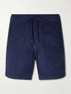 Slowear - Straight-Leg Cotton-Corduroy Drawstring Shorts - Blue