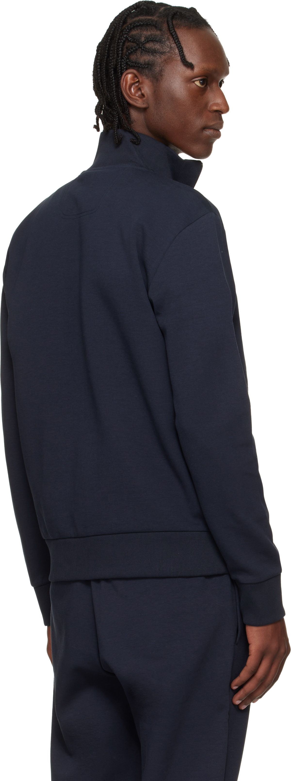 BOSS Navy Zip Sweatshirt