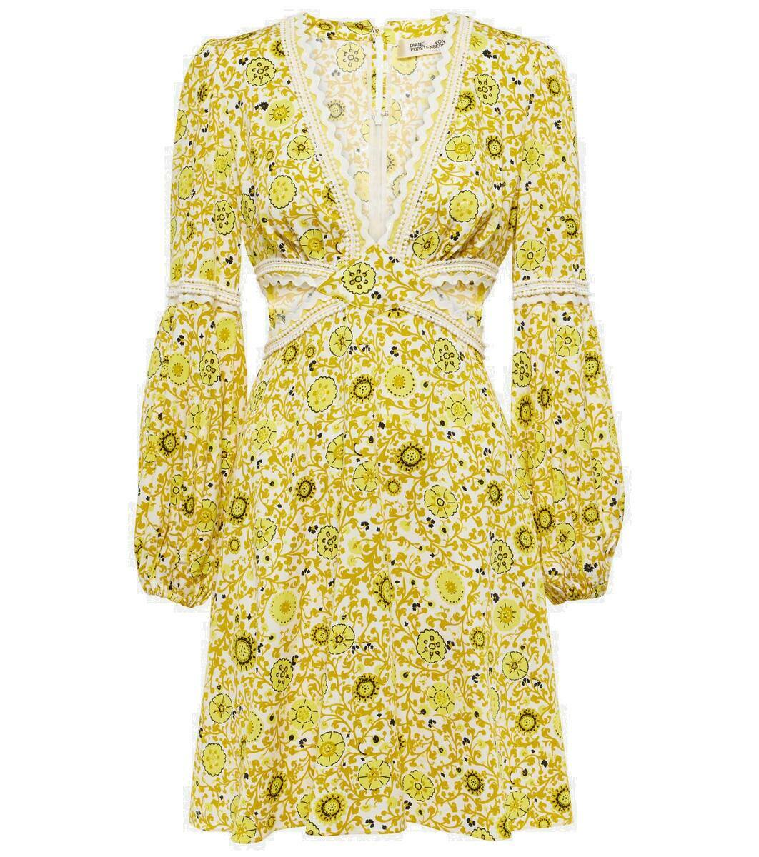 DIANE von FURSTENBERG ゴールドミニワンピ