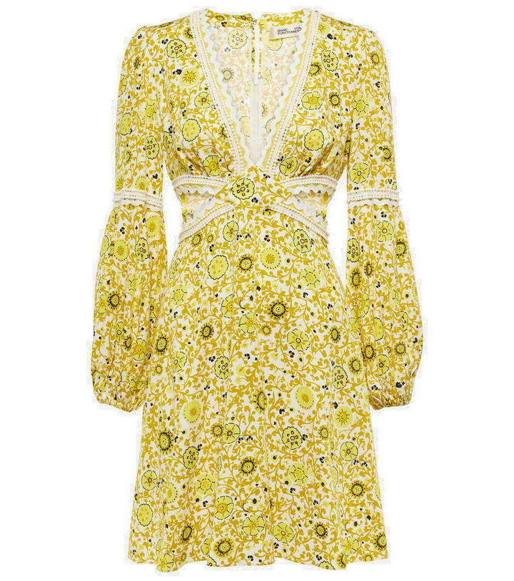 Photo: Diane von Furstenberg Kimmie printed cutout twill minidress