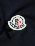 Moncler - Slim-Fit Logo-Flocked Cotton-Jersey T-Shirt - Blue