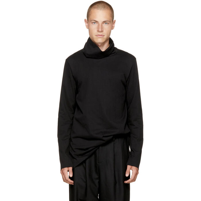 Photo: Attachment Black Wide Collar Turtleneck 