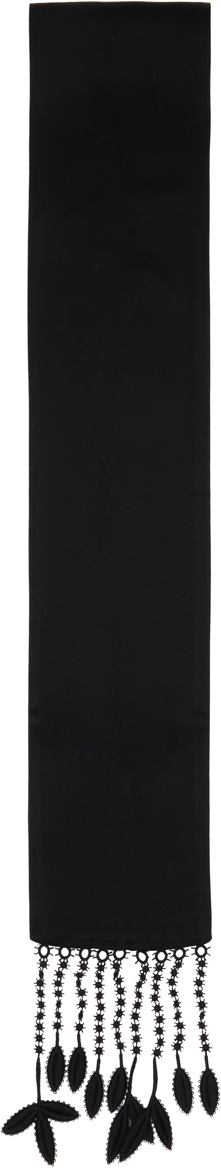 TOTEME Black Guipure Lace Tuxedo Scarf