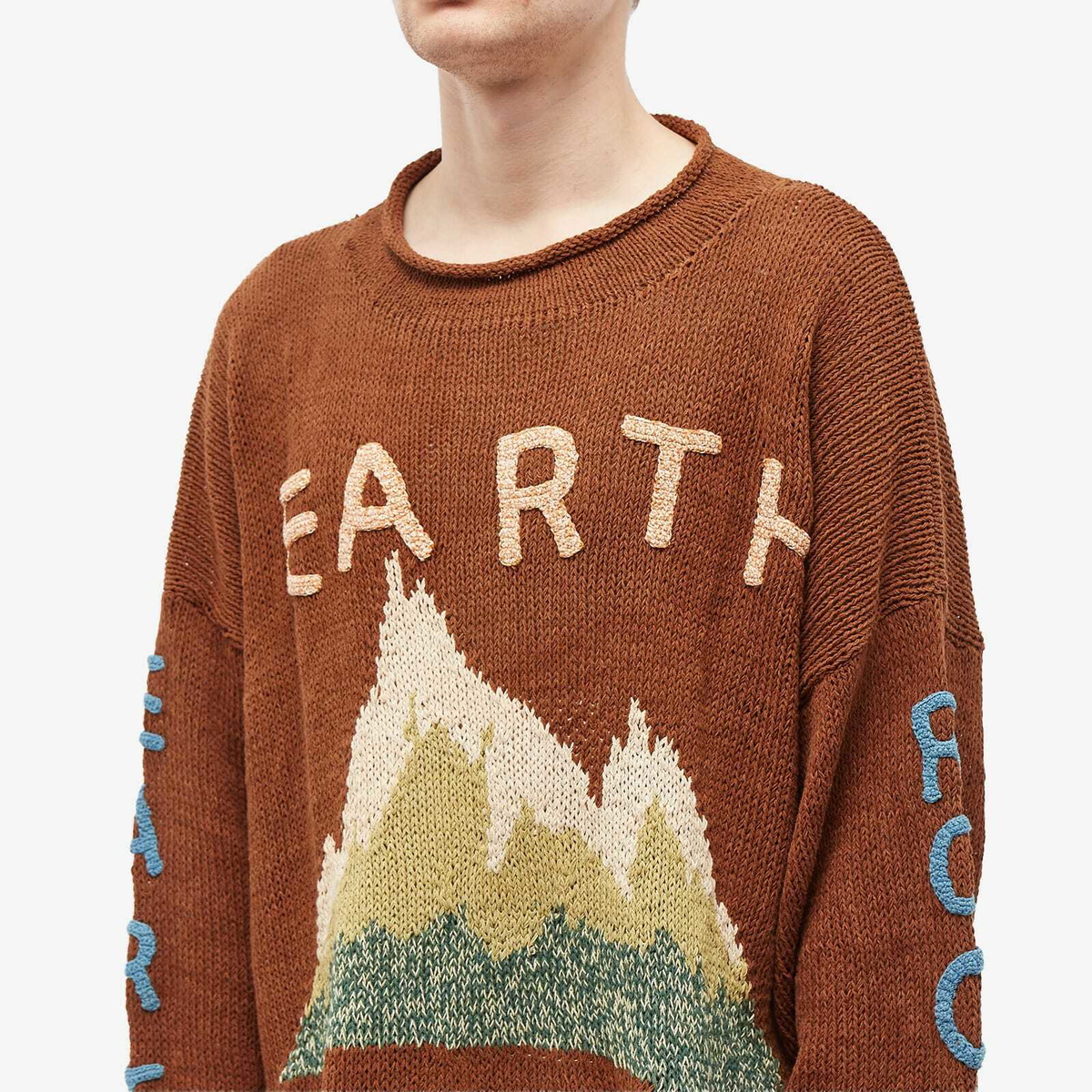 Story mfg. Men's Earth Rocks Rollneck Knit in Brown Earth Rocks