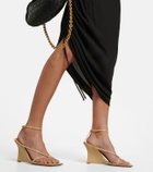 Bottega Veneta - Stretch leather wedge sandals