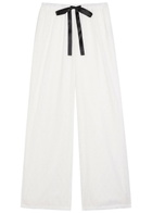 Sister Jane Blanca Broderie Anglaise Cotton Trousers White And Black