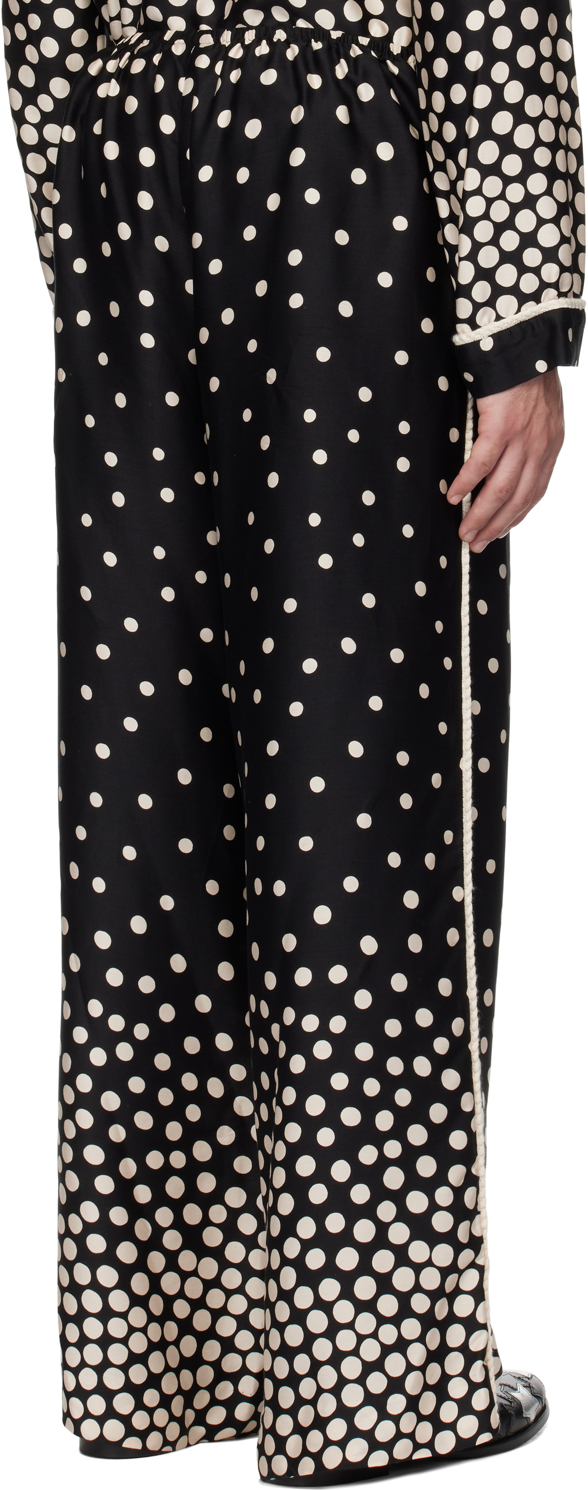 Anna Sui Black Polka Pyjama Pants