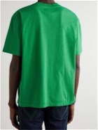 4SDesigns - Printed Cotton-Jersey T-Shirt - Green