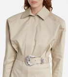 Alexandre Vauthier - Belted cotton jumpsuit