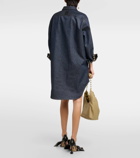 Loewe Chain-embellished denim shirt dress