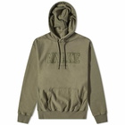 Awake NY Military Embroidered Logo Hoody in Olive