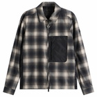 Moncler Men's Cornisello Check Shirt Jacket in Black