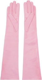 Dries Van Noten Pink Soft Leather Gloves