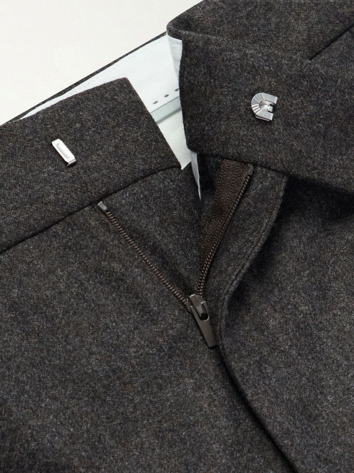 Brunello Cucinelli - Straight-Leg Pleated Wool Trousers - Gray