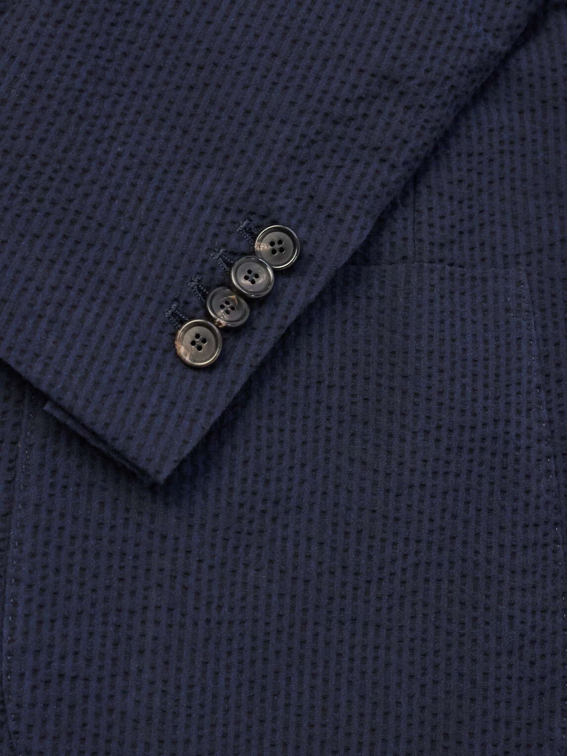De Petrillo - Cotton-Seersucker Suit Jacket - Blue