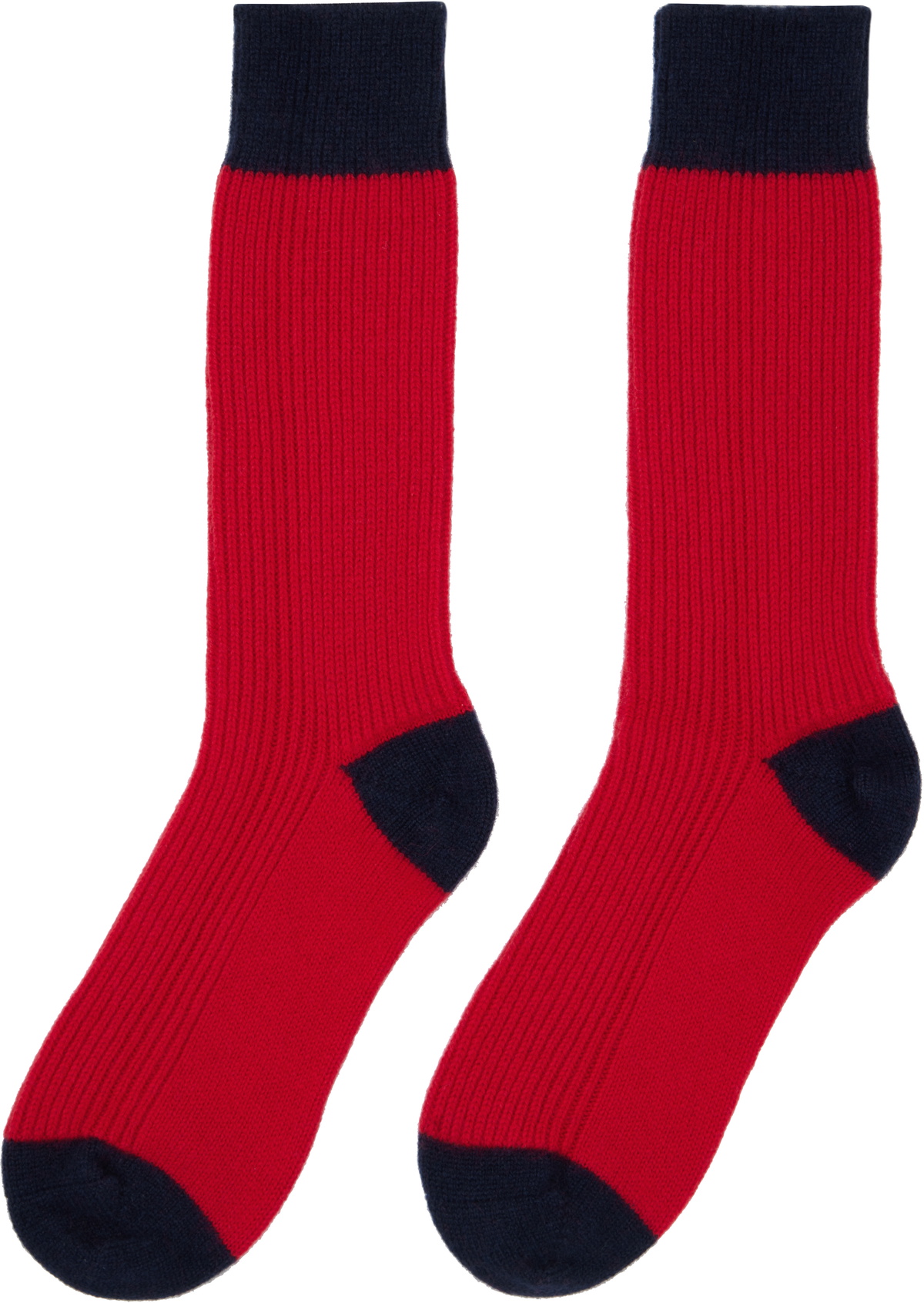 Guest in Residence Red & Navy 'The Soft' Socks