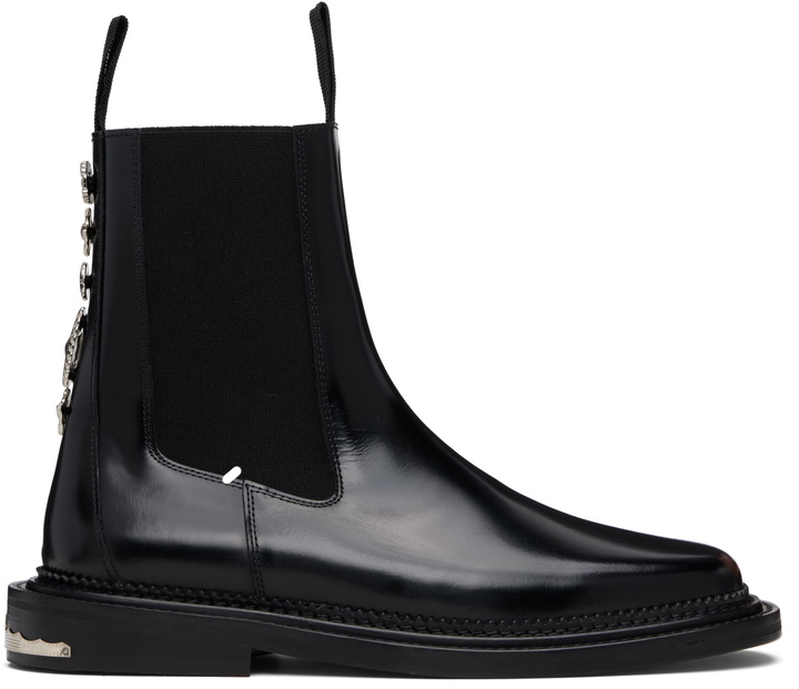 Photo: Toga Virilis Black Leather AJ1295 Chelsea Boots