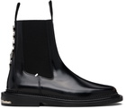 Toga Virilis Black Leather AJ1295 Chelsea Boots