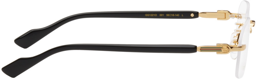 clear and gold gucci glasses