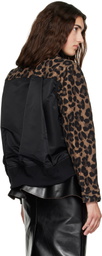 sacai Beige Leopard x Nylon Twill Jacket