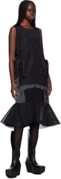 Junya Watanabe Black Paneled Midi Dress