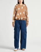 Shoe Womens Sweatshirt Camel
