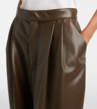 Bottega Veneta Pleated leather straight pants