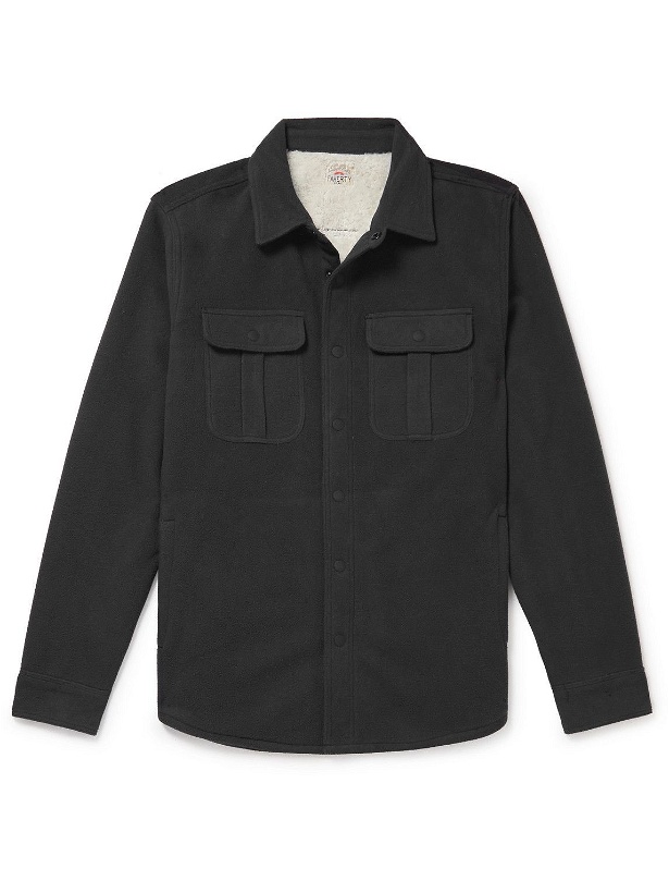 Photo: Faherty - Recycled Fleece Shirt Jacket - Black