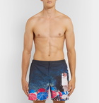 Orlebar Brown - Bulldog Mid-Length Printed Swim Shorts - Blue