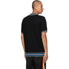 Burberry Black Icon Stripe Polo