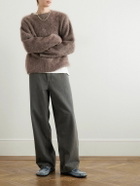 Séfr - Jermaine Brushed Mohair-Blend Sweater - Brown