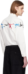 KidSuper White Embroidered Figures Shirt