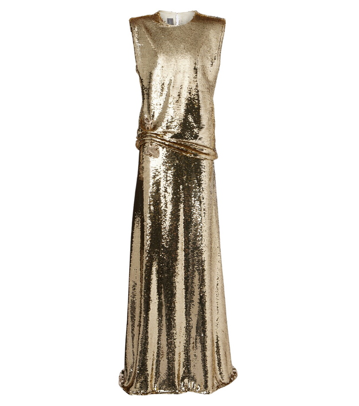 Photo: Monique Lhuillier Sequined embellished gathered gown