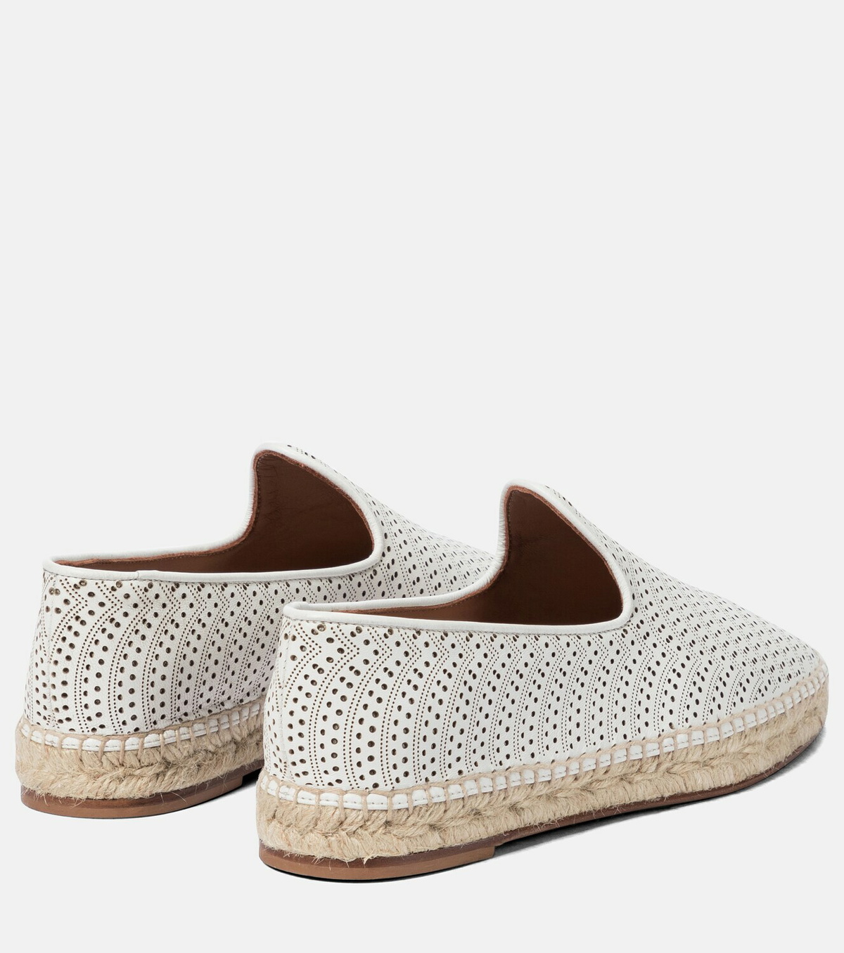 Alaïa Laser-cut leather espadrilles