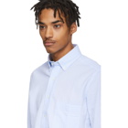 Lanvin Blue and White Seersucker Shirt